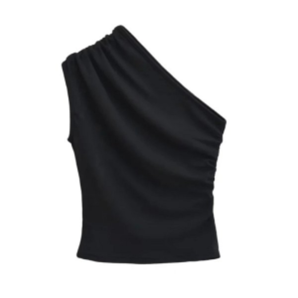 Hollowed-out backless halter top