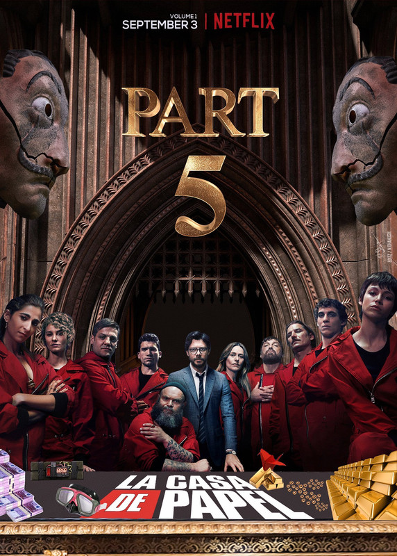 Download Money Heist Season 5 Vol. 1 – Vol 2 WEB-DL Dual Audio Hindi ORG 5.1 DD 720p | 480p [900MB]