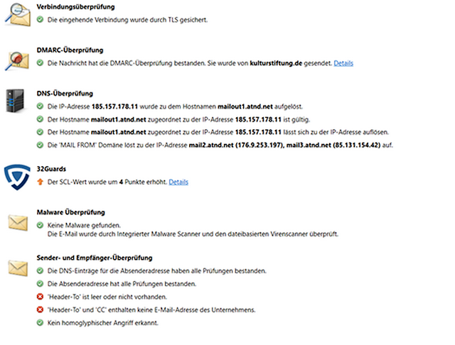 Überprüfung Mail-Absender "Kulturstiftung der Länder"