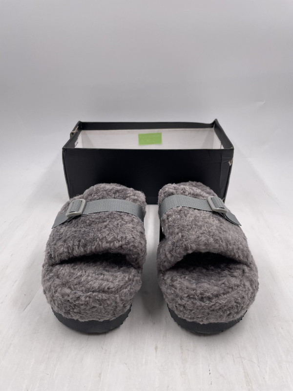 EGO BUZZING YT2622 GREY FAUX FUR SLIPPER US 8.5 EUR 41-42 WOMEN