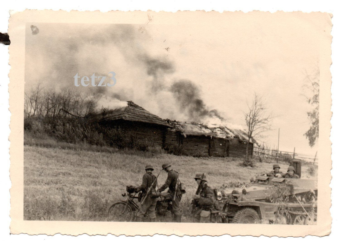 Russland Feuer Russenvilla Hütte SDkfz Panzer Ta