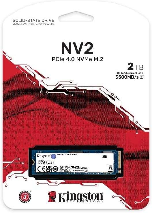 CyberPuerta: SSD Kingston NV2 NVMe, 1TB, PCI Express 4.0, M.2 
