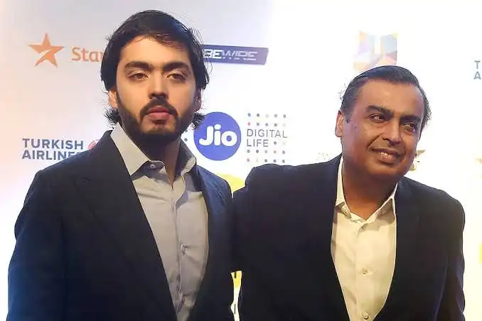 Anant Ambani with his father Mukesh Ambani