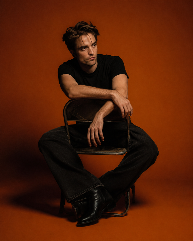 Example result for: Dark Orange Studio Portrait
