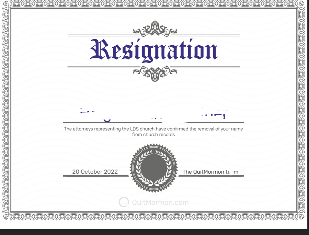 Open Quitmormon Confirmation