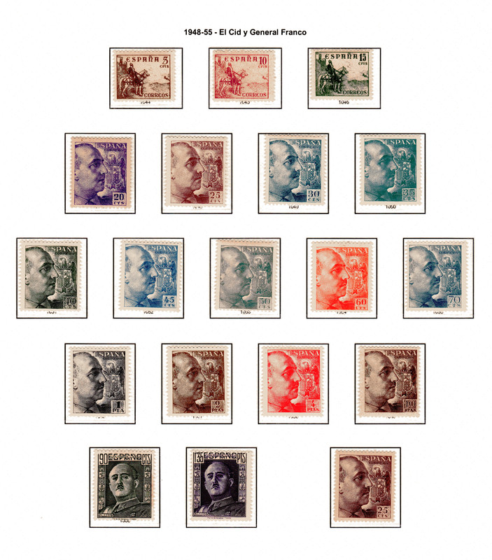 Opinión sobre unos sellos Franco-1948