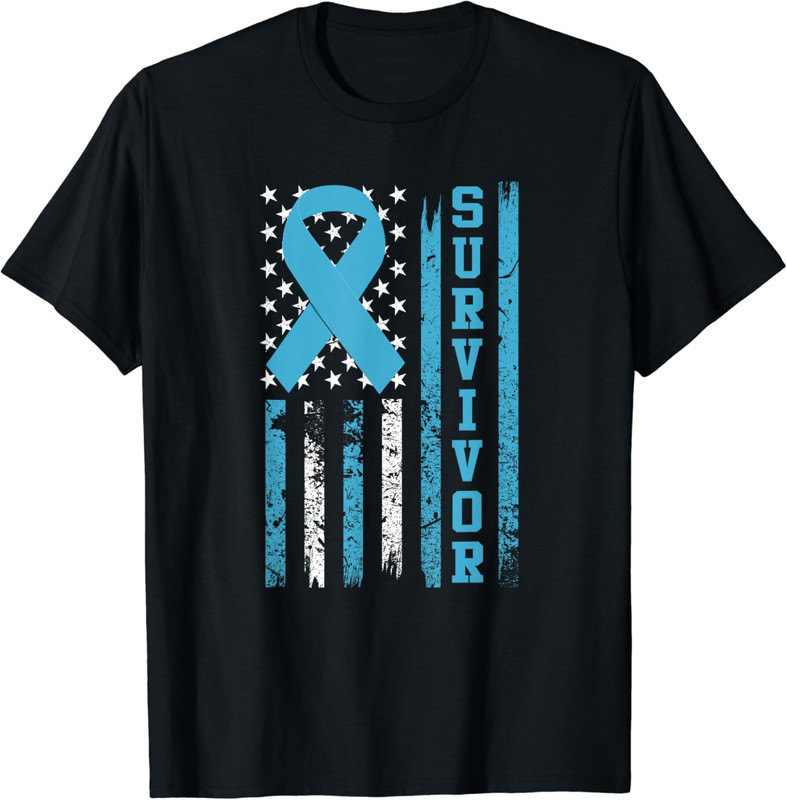 Prostate Cancer Survivor Blue Ribbon Awareness Unisex T-Shirt