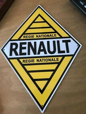 plaque-en-tôle-RENAULT-fer-vintage-de-garage