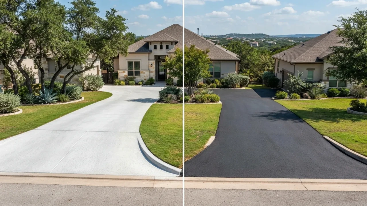 Concrete vs Asphalt Driveway San Antonio Cost