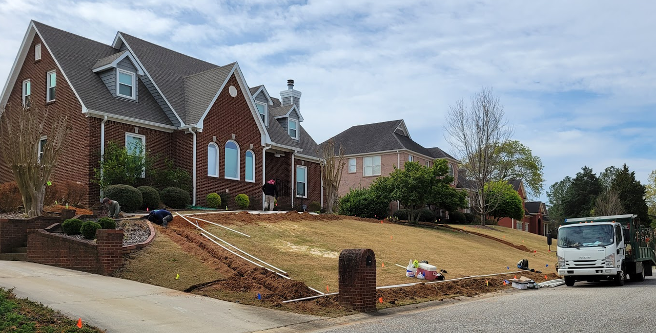 Upslash's Irrigation Install Pictures Lawn Care