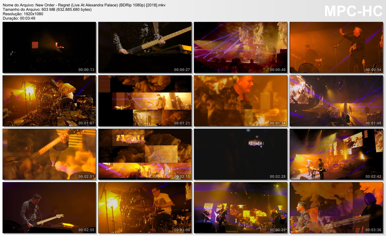 New Order - Regret (Live At Alexandra Palace) (BDRip 1080p) [2018]