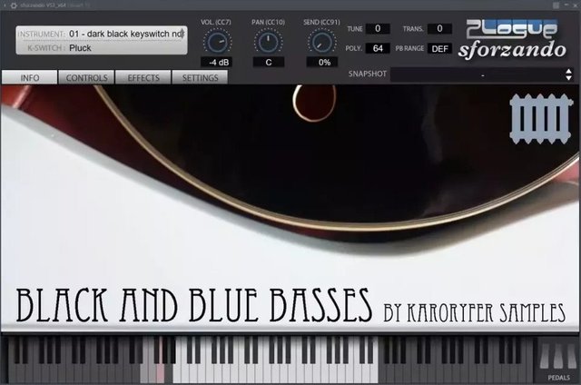 Karoryfer Samples Black And Blue Basses 1.001 for Sforzando