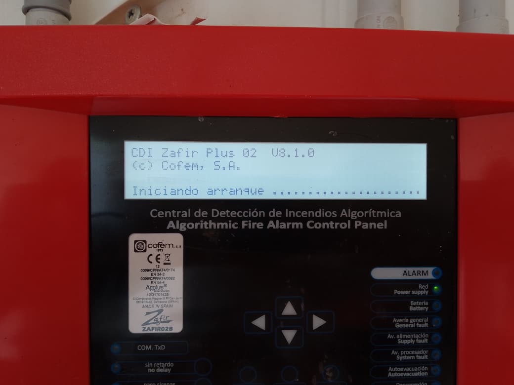 Sensor de humo en el techo