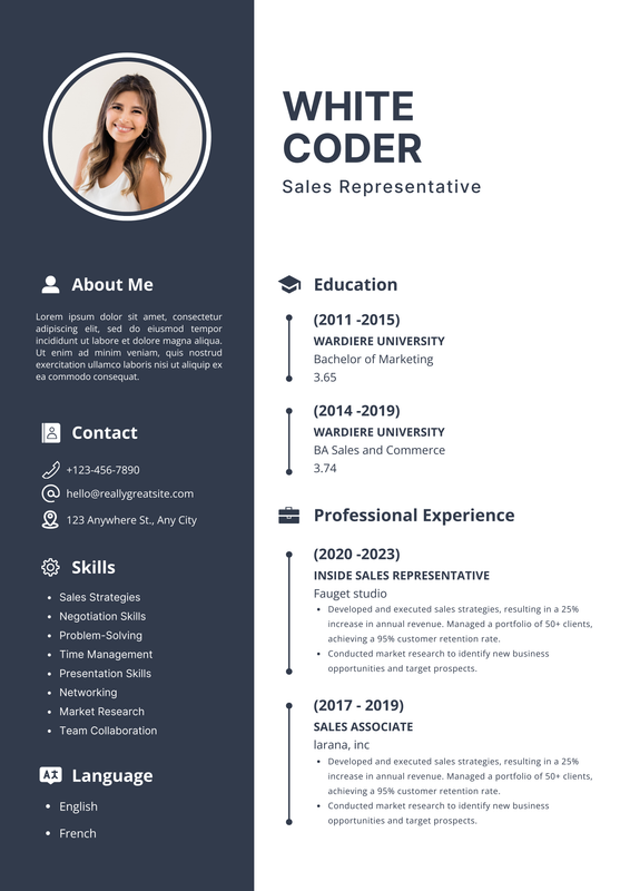 Modern Minimalist CV Resume CV Template