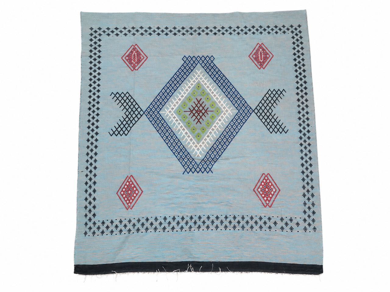 Handwoven Moroccan Organic Cotton Blanket – Agadir Collection