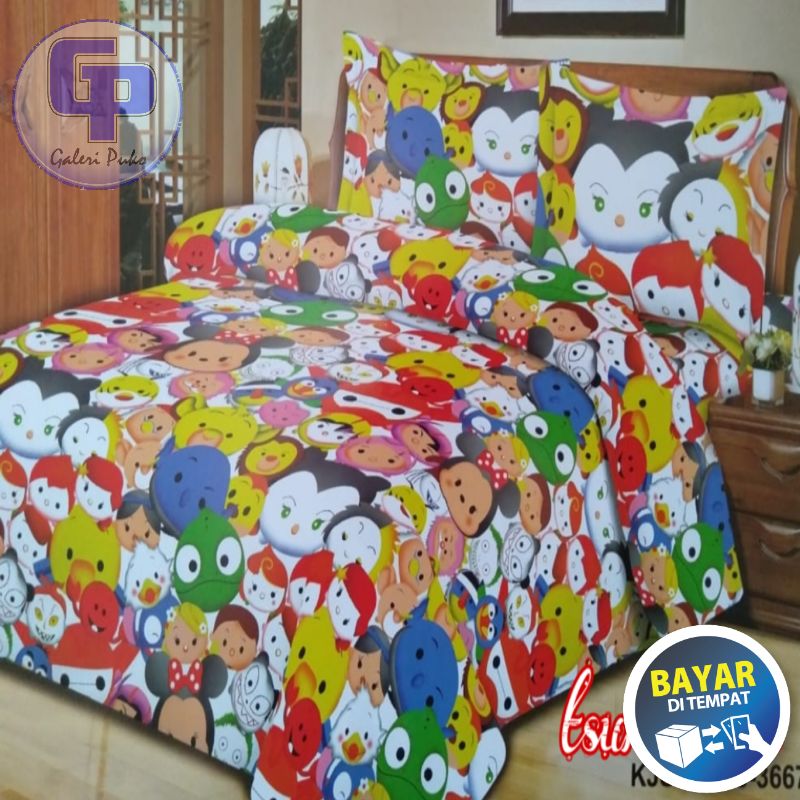 Sprei Karakter Tsum Tsum Bahan Halus Size 180 x 200