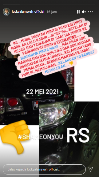 Lucky Alamsyah sentil mantan menteri berinisial RS