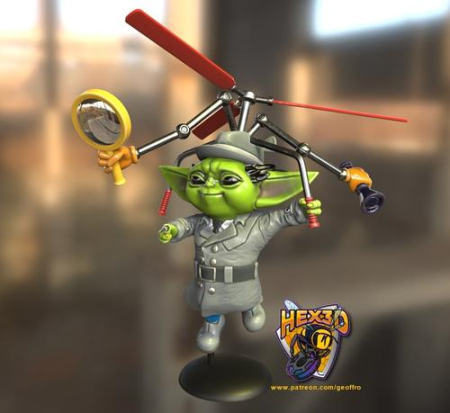 Hex3D – Grogu Gadget – 3D Print Model Hex3D – Grogu Gadget – 3D Print Model