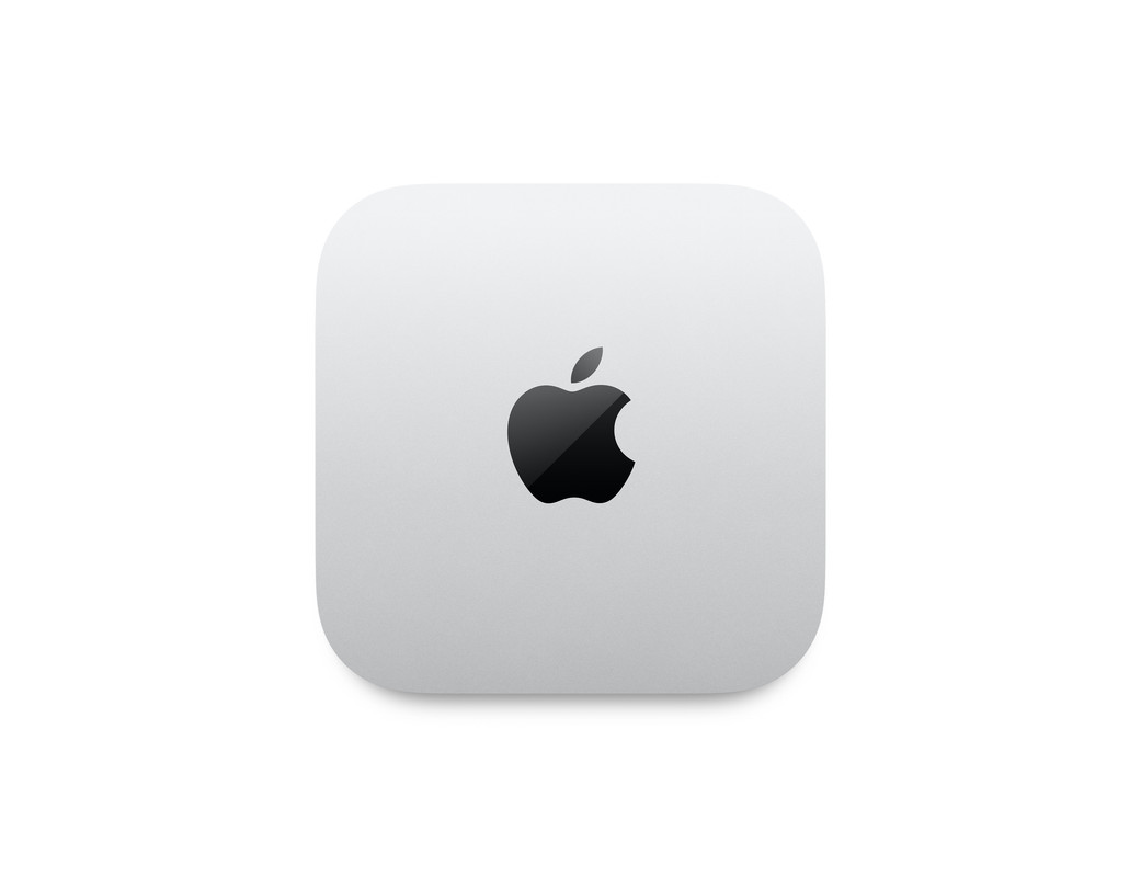 Primer plano de los puertos en la parte posterior del Mac mini.