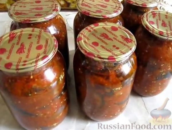 Острая закуска на зиму из баклажанов Острая закуска на зиму из баклажанов