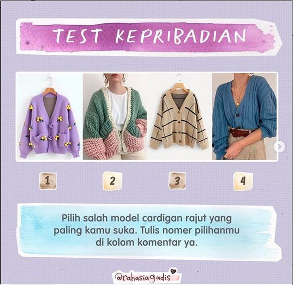 Pilih satu cardigan rajut