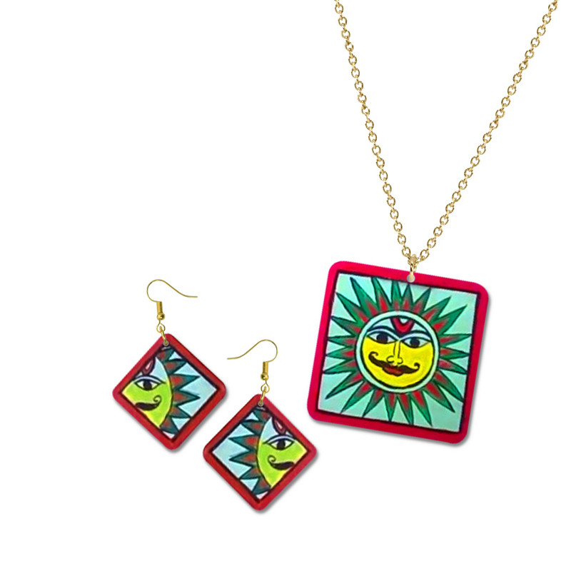 Madhubani Painting on MDF Jewellery DIY Kit