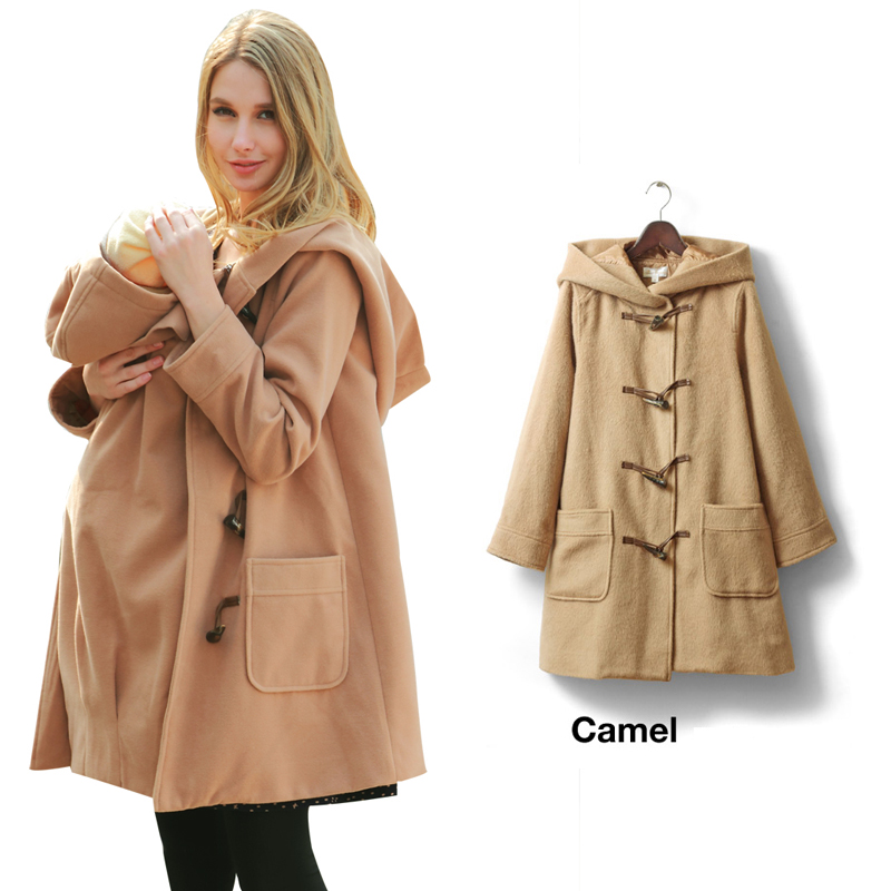 Mother Duffle Coat with baby pouch for stroller SWEET MOMMY