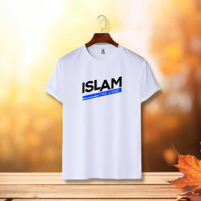 ইসলামিক ক্যালিগ্রাফি ডিজাইন কটন হাফহাতা টিশার্ট