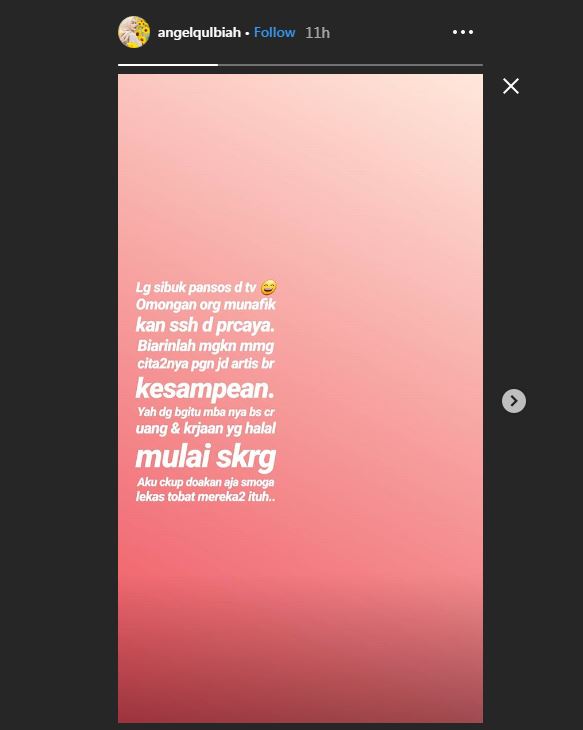 Insta Story Angel Qulbiah

