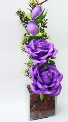 Rosas en goma eva con termoformas fomix