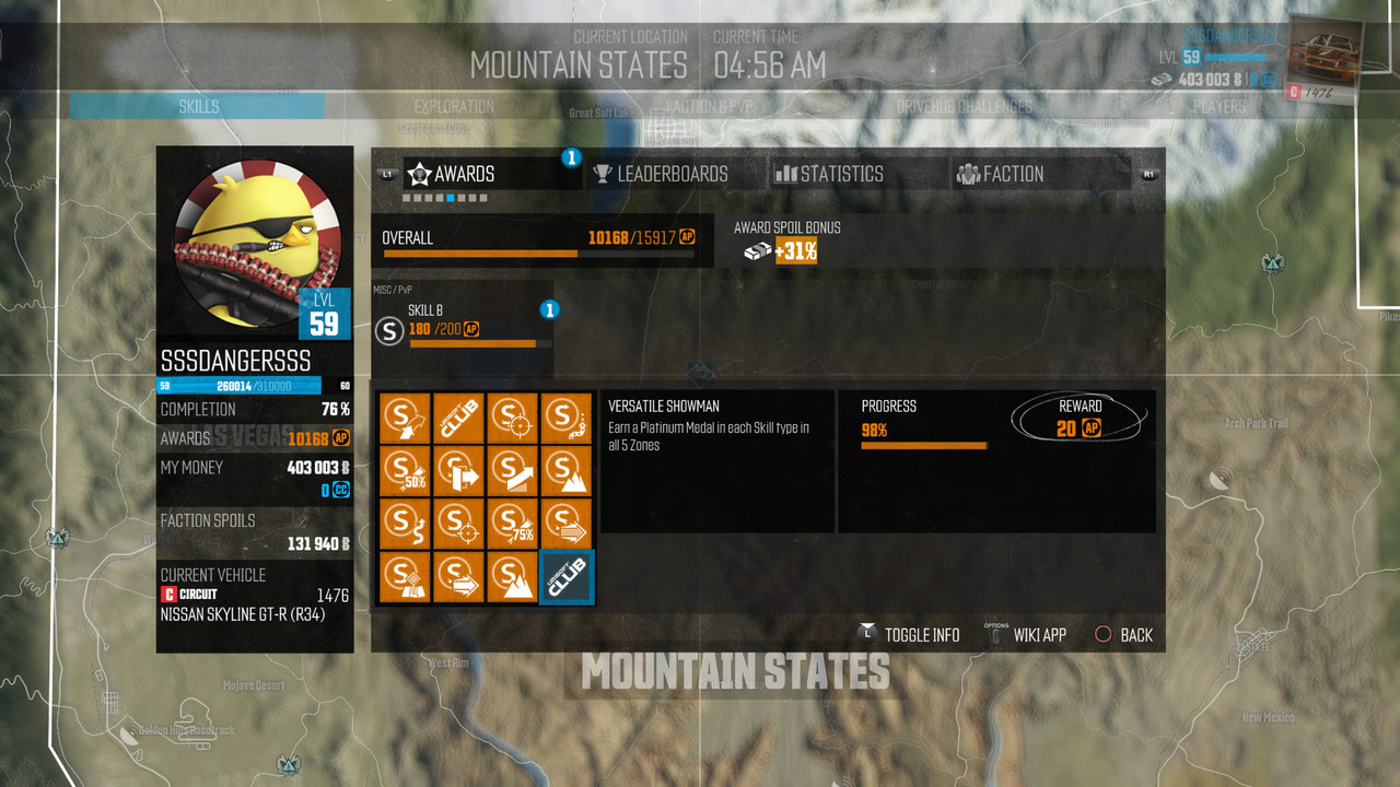 نسبة اكمال التحديات للبلاتنيوم