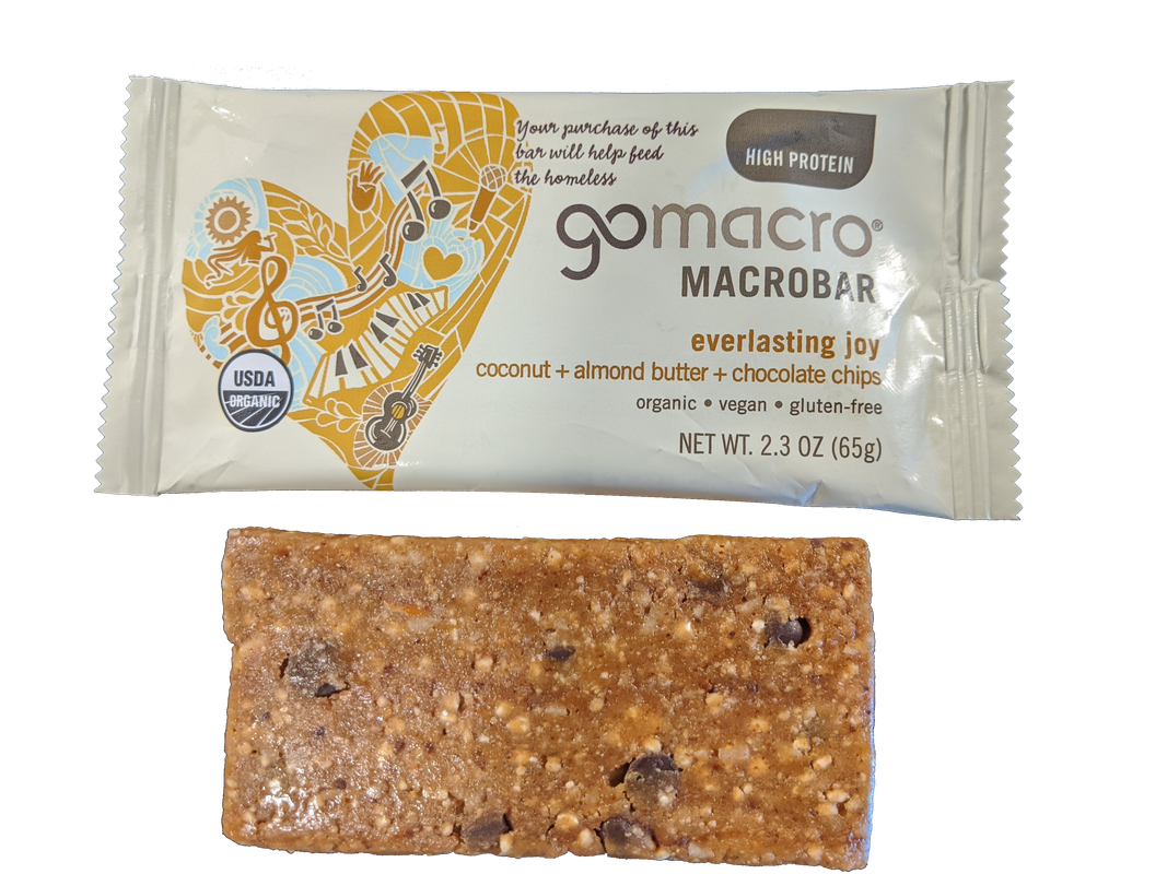 GoMacro Coconut Almond Butter Chocolate Chip bar (Everlasting Joy