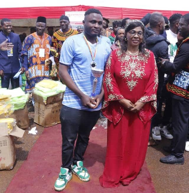 ACUDAB Peace Tournament "Living Together" Jume Fotso Best IDP Men Medal Handball Award Player handed Member of Parliament for Bamendjou.