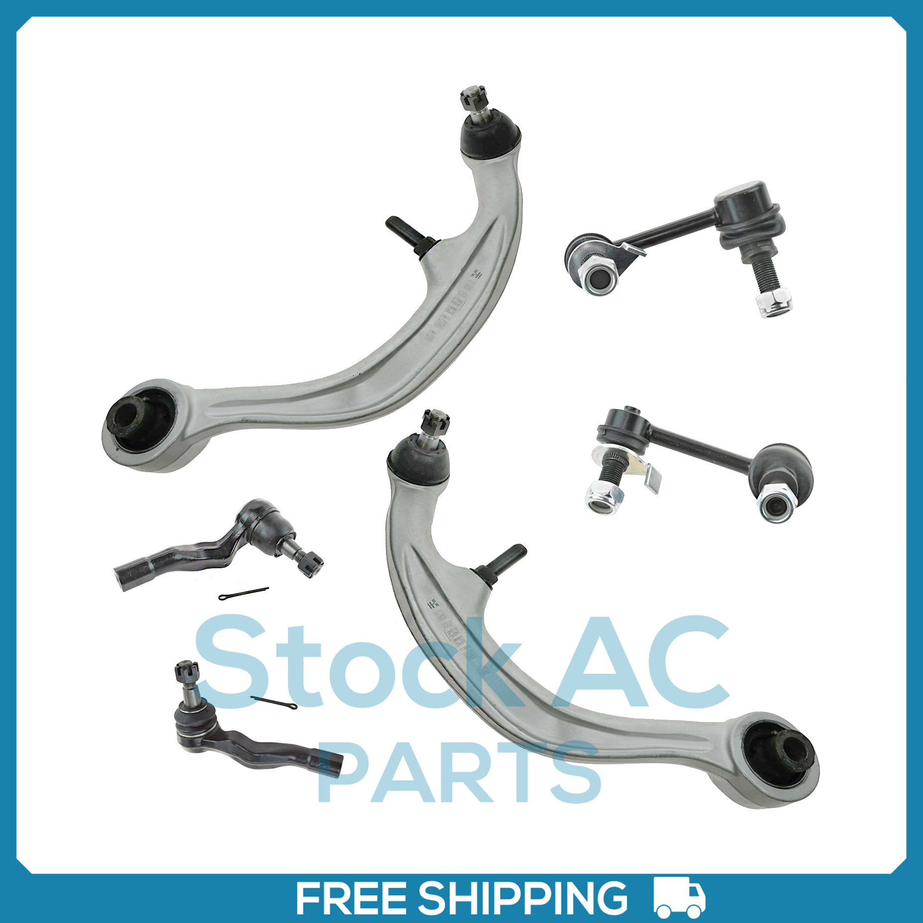 thumbnail image 2 of VAP 14-Piece Front Suspension Kit For Infiniti G35 & Nissan 350Z – Control Arms, Tie Rods, Sway Bar Links 2 of 5