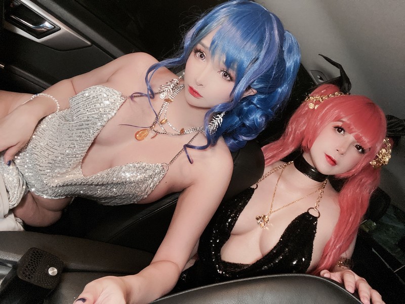 MiMi Chan & UyUy 圣路易斯 × 檀香山 Cosplay 碧蓝航线双人写真图集【49P-583.6M】插图3