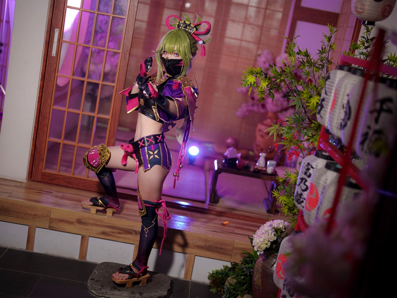 Joyce Lin2x Kuki Shinobu Cosplay Genshin Impact 写真 46P插图2