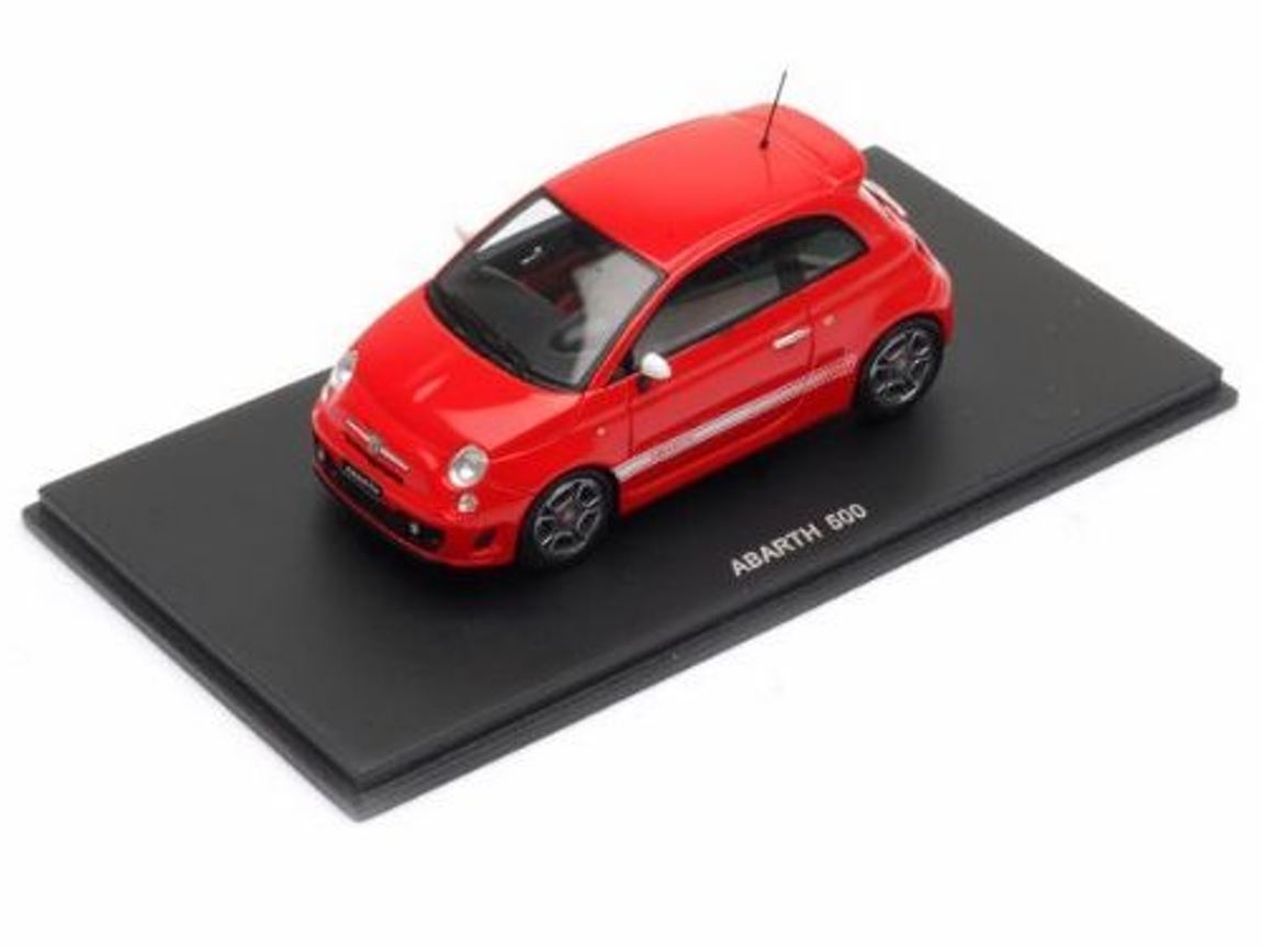 WOW EXTREMELY RARE Fiat 500 Abarth 133HP 2008 Red Resin 1:43 Spark