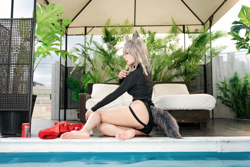 切切Celia 明日方舟 红 Cosplay 高清写真 28P+1V插图4