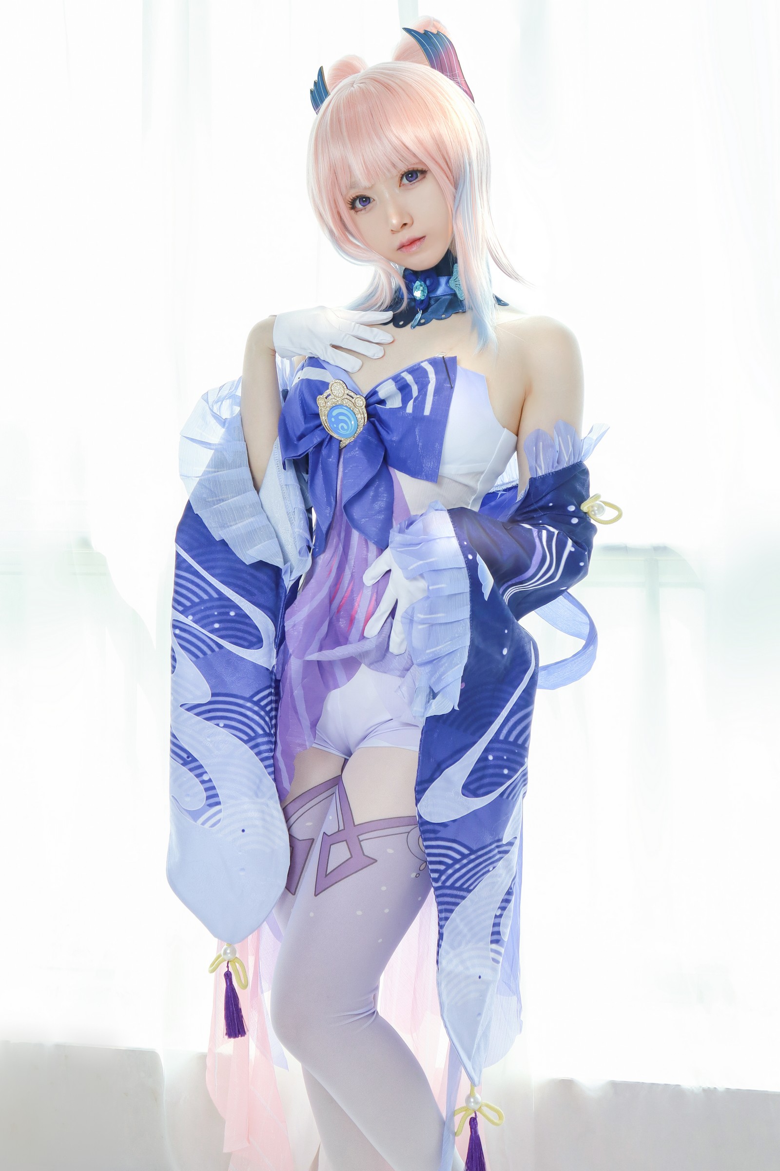 朝霧愛 – 原神 珊瑚宮心海 Cosplay 高清写真集（34P-406.5M）插图1