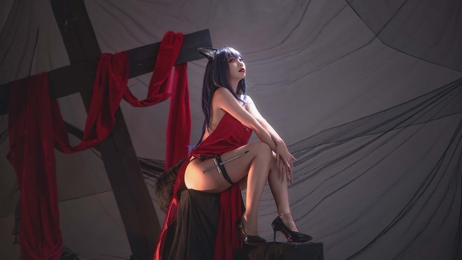 宮本桜 德克萨斯 同人礼服 Cosplay 写真｜明日方舟主题（23P｜193MB）插图6