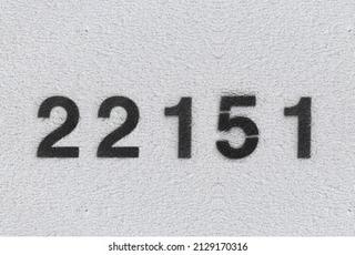 black number 22151 on white 260nw 2129170316