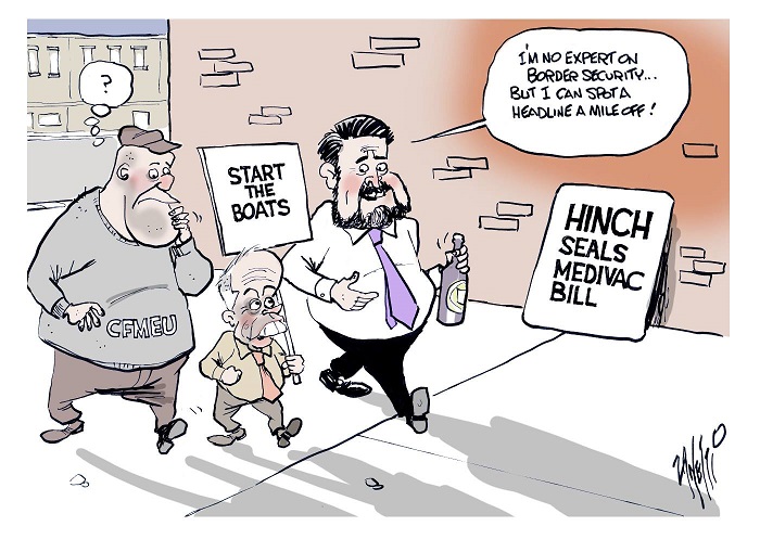 Labor puts out welcome mat for People Smugglers Hinch-o