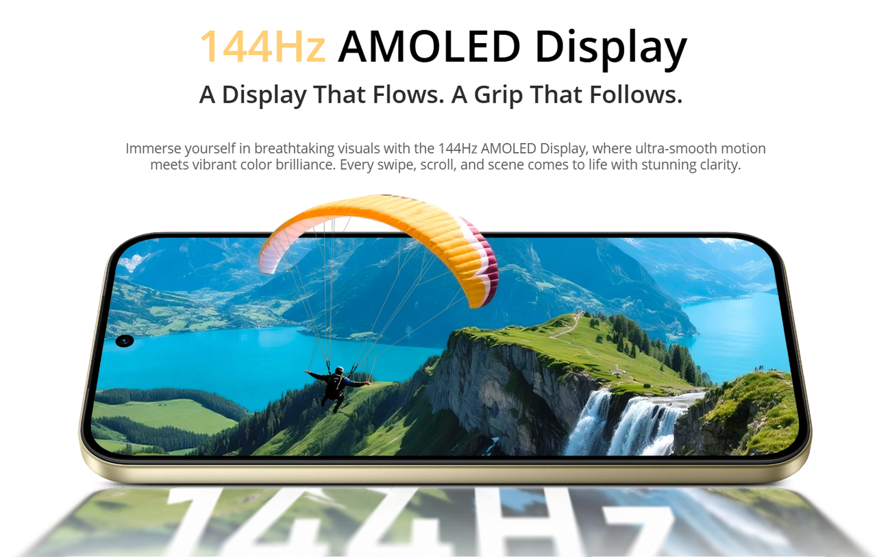 Fluid Immersive 144Hz AMOLED Display Screen Clarity