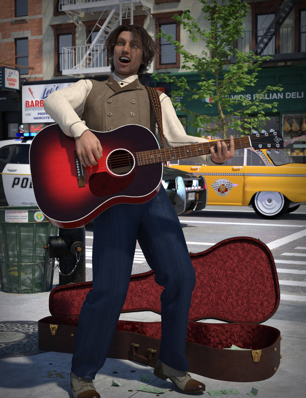 Acoustic Guitar and Poses for Genesis 8 Acoustic Guitar and Poses for Genesis 8