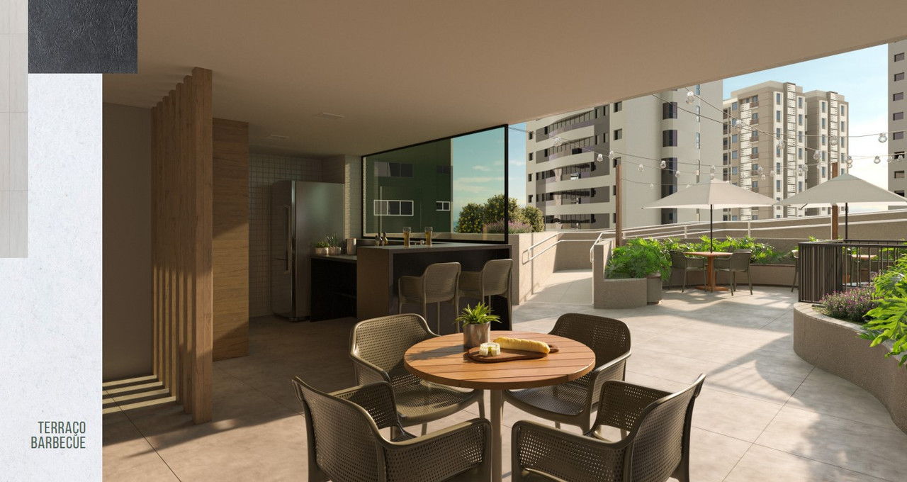 Terraço gourmet com churrasqueira do Flow Boa Viagem