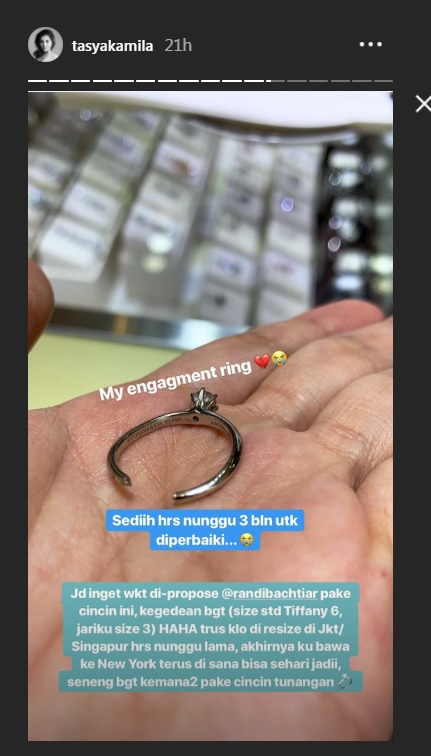 Tasya Kamila potong cincinnya