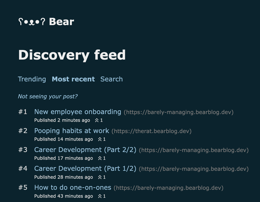 Most recent posts