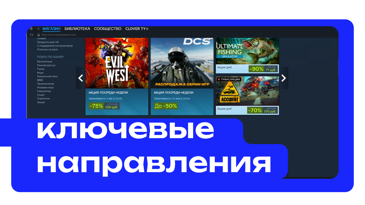  Ваша страница в Steam - это витрина, которая должна не просто информировать, но и продавать. Грамотная работа с тэгами, описанием, скриншотами и трейлерами может увеличить конверсию на 100-200%. Особое внимание стоит уделить капсуле - это первое, что видят потенциальные покупатели. Участие в Steam Next Fest и других фестивалях - один из самых эффективных способов набрать вишлисты для инди-разработчиков.