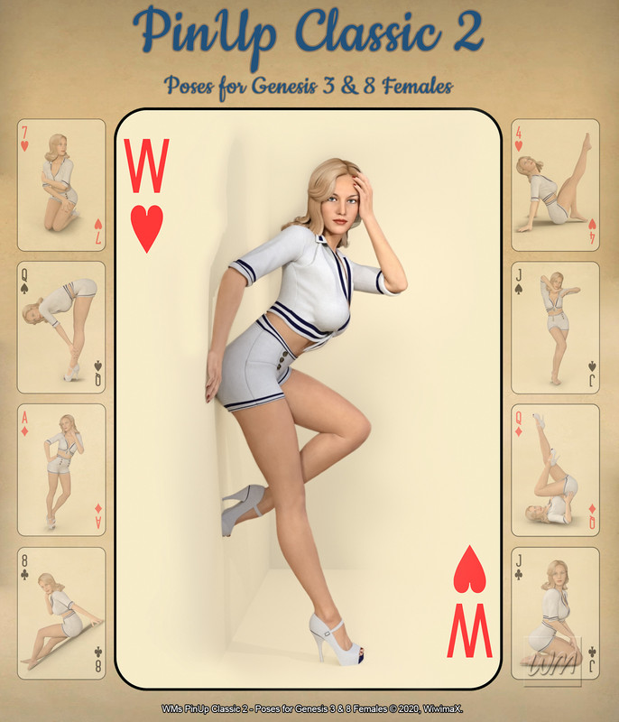 WMs PinUp Classic 2 - Poses for Genesis 3 and 8 Females