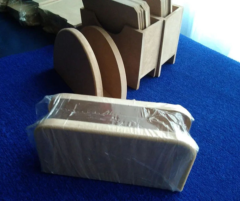 Servilletero Rectangular en crudo madera mdf de 13 X 6CM